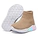 MORENDL Toddler Light Up Walking Shoes Baby Non-Slip Sock Shoes Toddler Slip On Sneakers Boys & Girls Brown