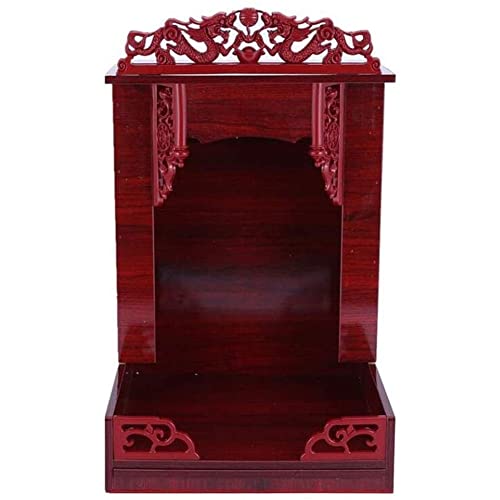 ESGT Mini Altar Budista, gabinete de Altar, Estatua de Buda, Plataforma de consagración, nicho de Buda para Mesa, Estante de Suministros budistas para Colocar estatuas de Buda Cover