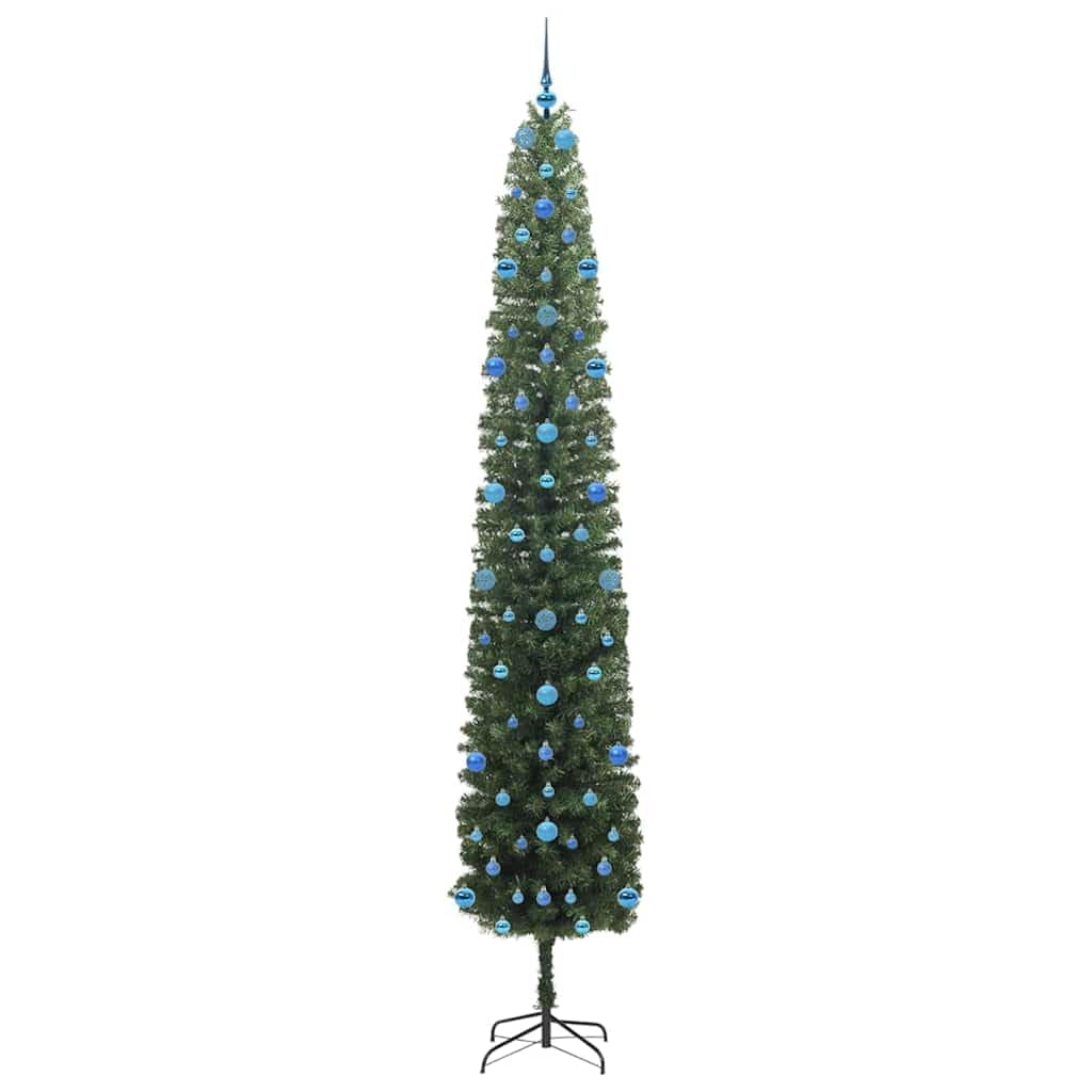 Albero di Natale artificiale con 300 LED e supporto, verde, 270 cm,A129