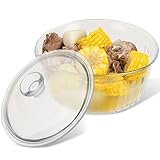 Capacité idéale : avec une capacité appropriée, ce plat convient aux petites familles et permet de cuisiner des soupes, des bouillies, des ragoûts et divers autres plats. plat de cuisson en verre