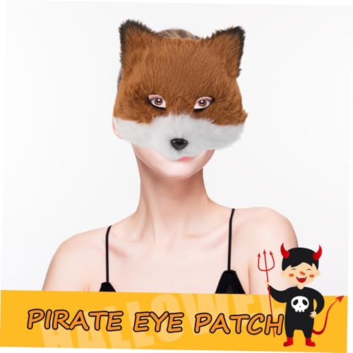 Set cosplay renard masque et queue pour fête mascarade et carnaval - 6