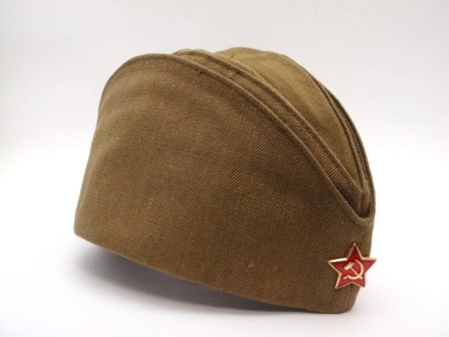 Amazon.co.jp: ソビエト軍 ロシア ピロトカ 本物 略帽 赤軍 USSR