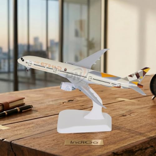 Image of Big Size Etihad Airways Airlines Landing Gear Wheels Aeroplane Scale Model Die Cast Metal Aircraft Highly Detailed Replica Gift 19 Cm (Etihad Airlines)