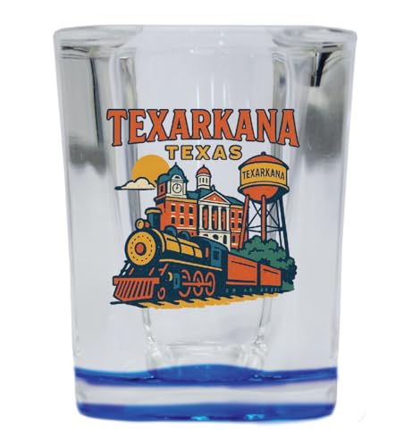 Vaso para chupitos 2 oz base cuadrada azul