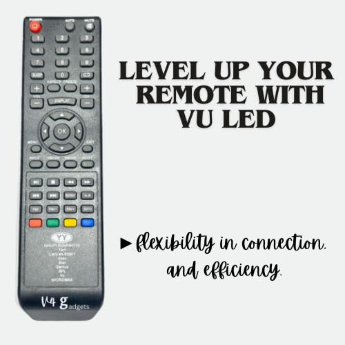 V4® Compatible Replacement Remote Control for VU LED TV (Please Match The Image with Your Old Remote) - Black 7 41F8O hHbhL