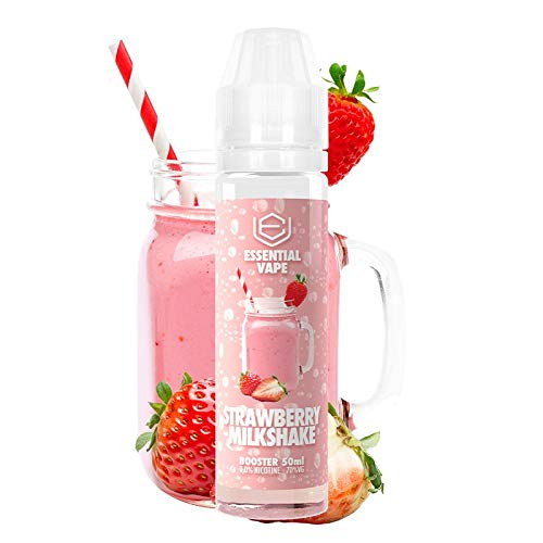 E-Liquide ESSENTIAL VAPE STRAWBERRY MILKSHAKE by BOMBO | 50ML TPD | STRAWBERRY MILKSHAKE | Sans nicotine: 0MG | E-Liquide pour Cigarettes Electroniques - E Liquides pour Vaper 70/30