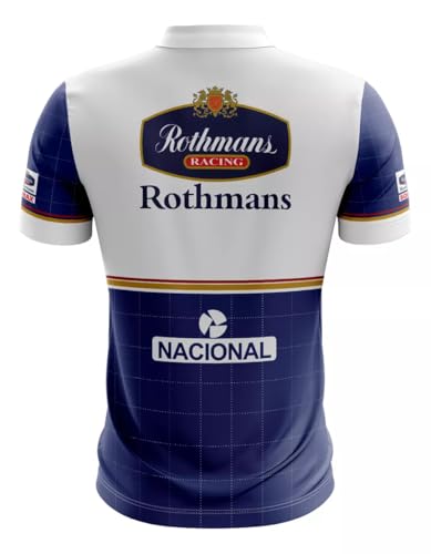 Camiseta Ayrton Senna EQUIPE WILLIANS DryFit (BR, Alfa, GG, Regular, Azul)