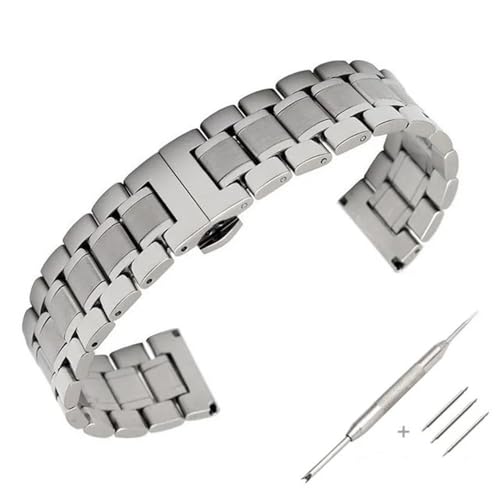 Sangle en acier inoxydable pour montre de 12mm à 24mm à deux usages