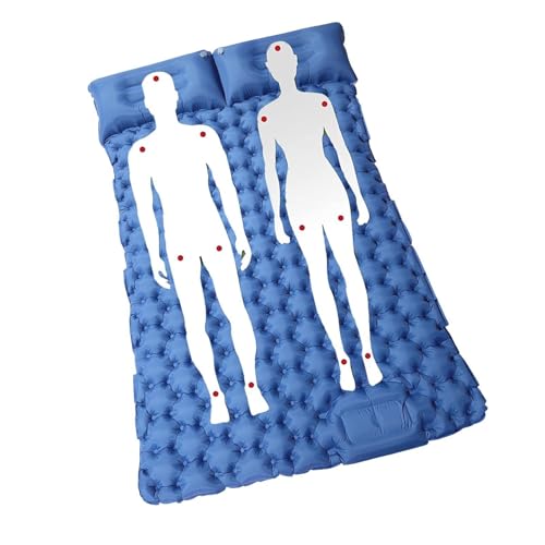 Matelas pneumatique de camping pliable avec coussin et pompe intégrée - 2