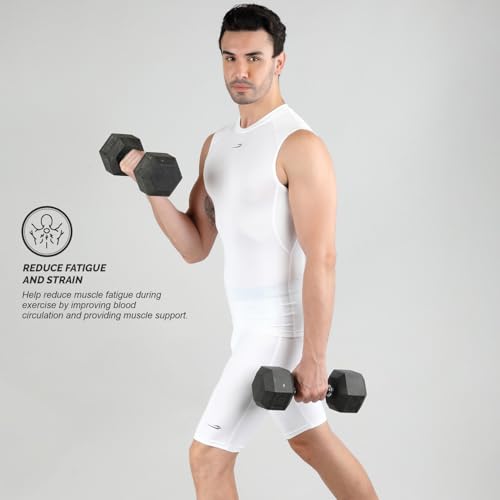 Image of DSC Men's Solid Sando Compression (DSMPS319-L Off Whit L)