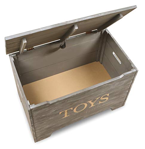 Solid Wood Rustic Toy Box With Lift Top #TOP3