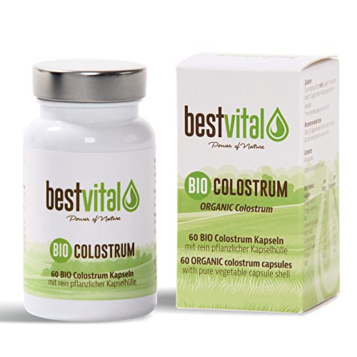 BIO Colostrum - 60 Kapseln [400mg/Stück] | 100% Erstmilch aus DE/AT | Kinder & Erwachsene | Hochdosiertes Kolostrum zur Unterstützung des Immunsystems | Hohe Verträglichkeit | Deutsches BIO-Siegel