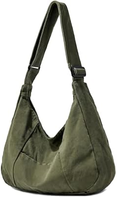 MYCOOVYLE Canvas Hobo Crossbody Tote Bag for Women and Men Messenger Bags