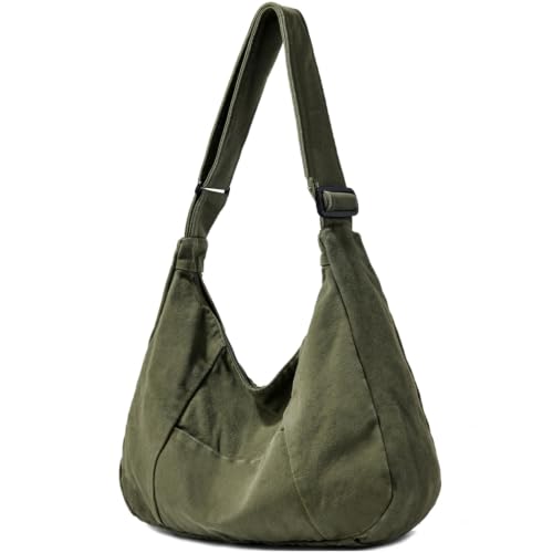 MYCOOVYLE Canvas Hobo Crossbody Tote Bag for Women and Men Messenger Bags