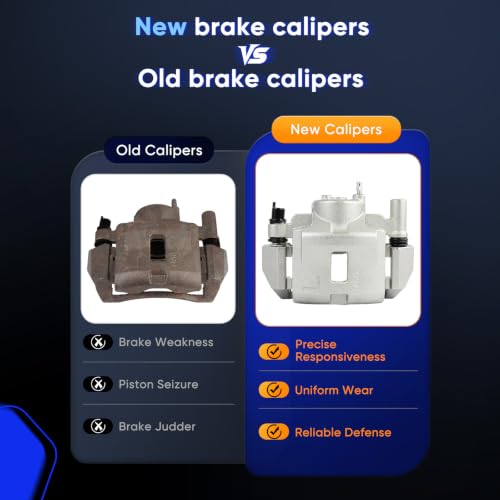 Image of ECCPP 19B2608 19B2609 Front Left & Right Disc Brake Caliper Assembly | w /Bracket Fit For Ford For Probe, For Mazda For 626, For MX-6, For Protege, For Protege5