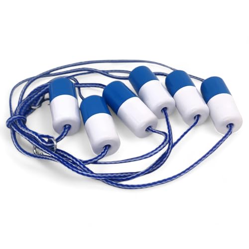 FibroPool 18 ft Pool Safety Rope with Floats Adjustable Buoy Lane Divider UV-Resistant Polyethylene Shallow & Deep End Divider for Inground & Above Ground Pools