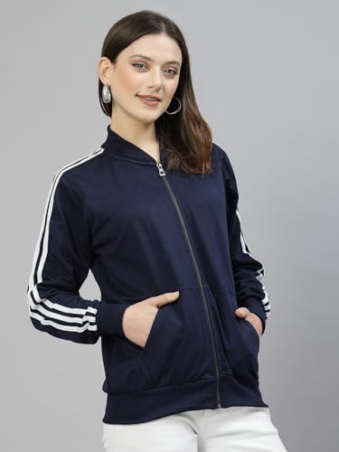 Image of UZARUS Women Cotton Full Zipper Sweatshirt Fleece Jacket for Winter