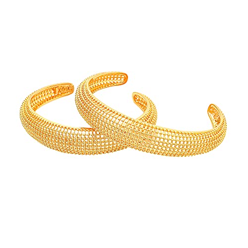 Image of Ethlyn 2pcs /lot 18K Gold Plated Kids Baby /Girls Jewelry Bangles with ring Baby Cute Cuff Bracelets (MY277)