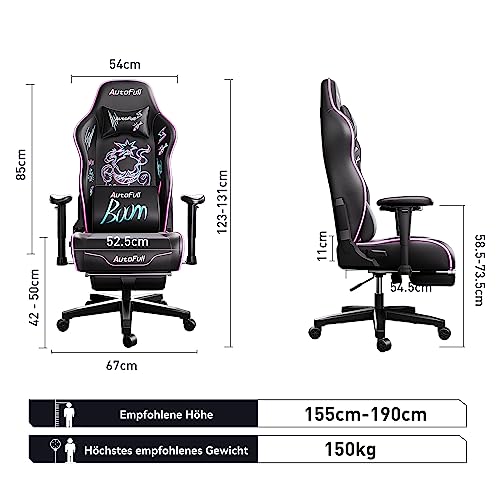 Drehsessel AutoFull Graffiti Gaming Stuhl für Schreibtisch und Gaming