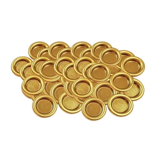 FytStycale 50 Piezas Incensario Bandeja Torre Porta Incienso Platos Cone Trays Tinplate Ligero de Fácil Manejo Apto para Escritorio Regalos Uso Doméstico, Dorado, Individual