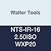 Walter Tools NTS-IR-16 2.50ISO WXP20 Carbide NTS Threading Inserts, Internal Thread, Full Profile, ISO Metric 60 Degree (Pack of 10)