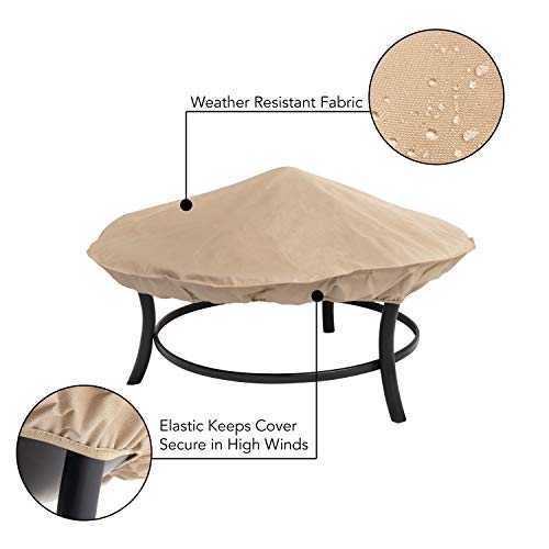 Modern Leisure Water-Resistant, 35 In Patio Fire Pit Cover, Inch, Beige #TOP2