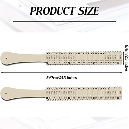 Perkoop All-Purpose Document Sorter Plastic File Sorter For Office School, Beige, 2.52 X 23.5 Inches (2 Sets) #TOP4