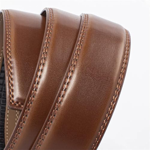 YTR6TW Mens Leather Belt Casual Fashion Trendy Automatic Buckle Ratchet Belts Men's Pants Waistband Belt3