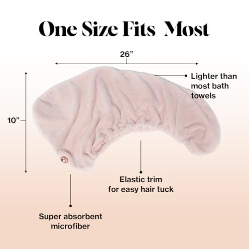 image for Kitsch Microfiber Hair Towel Wrap for Women – Ultra Absorbent Microf
