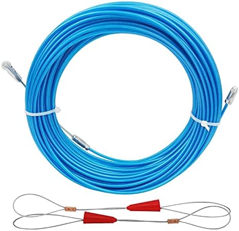 30M Fish Tape Steel Core Cable Puller Electrical Wire Fish Tape Running Cable Fastener Kit