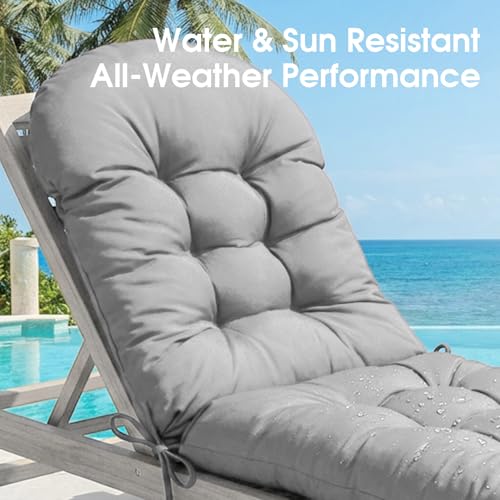 Coussin de chaise à bascule imperméable à dossier haut pour terrasse - 3