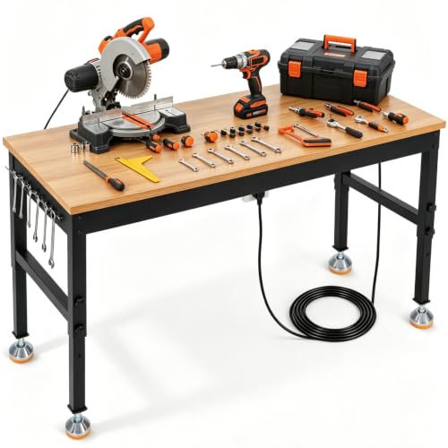 72 Inch Adjustable Workbench 2500 LB Load Capacity