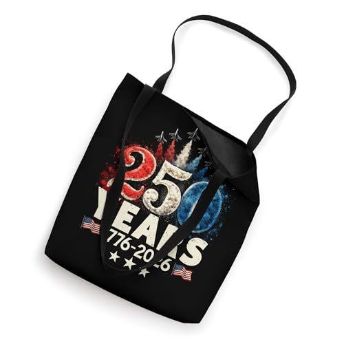 Bolso tipo tote con bandera estadounidense y conmemoración del 250.o aniversario de la independencia (1776-2026), 4 de julio miniatura 2