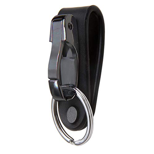 Liangery Belt Keychains Leather Key Holder Chains with Stainless Steel Detachable Key Rings for Men