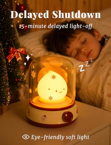 Image of WANDIEA Rechargeable Night Light for Kids, Christmas Decor & Bedroom Lamp