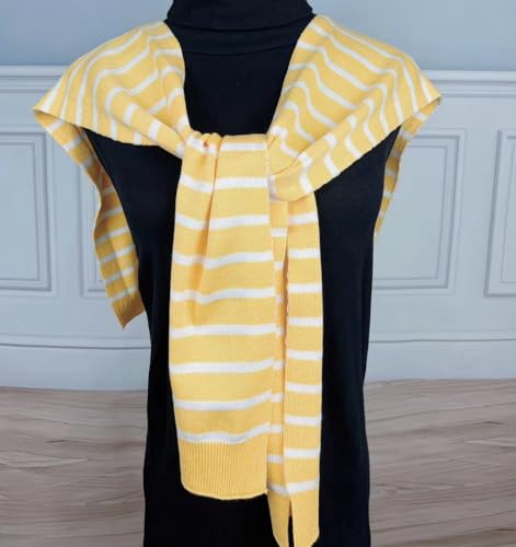 Image of WaJuemy Sweater Shawl Wraps for Women Sweater Knitted Knotted Shawls Travel Casual Scarf Cape Shoulder Tops Fashion Wrap