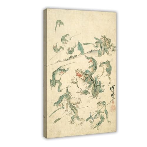 Kawanabe Kyosai affiches impressions sur toile avec cadre haut de gamme