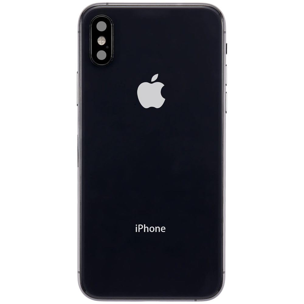 Mobile TM Compatible avec Back Housing W/Charging Port Flex and Small Components Pre-Installed for iPhone XS (Used OEM Pull: Grade B) (Space Gray)