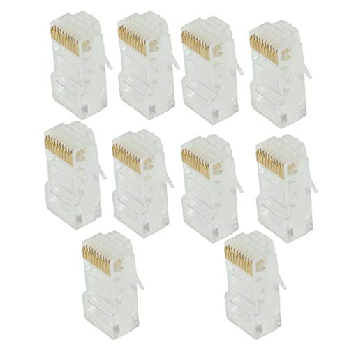 Module RJ50 Keystone Jack transparent avec 10 connecteurs réseau Ethernet robustes - 5