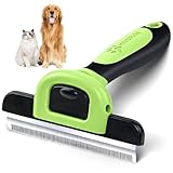 MIU COLOR Pet Grooming Brush, Deshedding Tool for Dogs & Cats, Effectively Reduces Shedding by up to 95% for Short Medium and Long Pet Hair，Apple Green