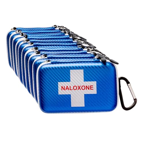 Image of Naloxone Carry Case for Opioid Overdose Kits - Protective & Water Resistant Hardshell - Holds All Naloxone Formulations Does Not Include Naloxone or Accessories (Case Size 7 inch x 4.5 inch x 2 inch)(Blue 100)