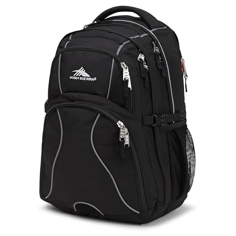 High Sierra Swerve Laptop Backpack, Black, One Size Cover