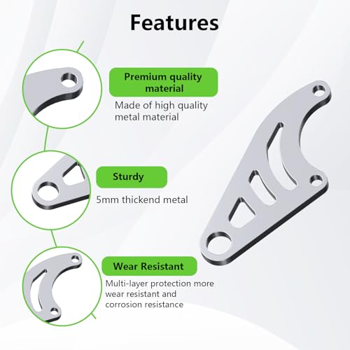 Image of Upgraded Mini Bike Hydraulic Brake Kit and Rear Chrome Brake Caliper Mounting Bracket Adapter Compatible with Coleman CT100U Minibike with Master Cylinder Pad Hardware Parts