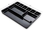 Desk Drawer Organizer Tray with 9 Storage Compartments - For Home and Office - Drawer Organizers Office, Perfect Organizing Pens, Pencils, Paper Clips, Sticky Notes and all your Supplies - 2 Pack