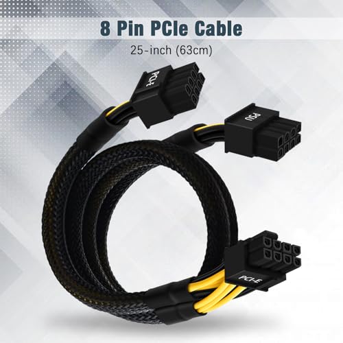 Cable PCIe para Corsair PSU adaptador de corriente ATX CPU de 8 pines macho a doble 8 pines 6+2 6