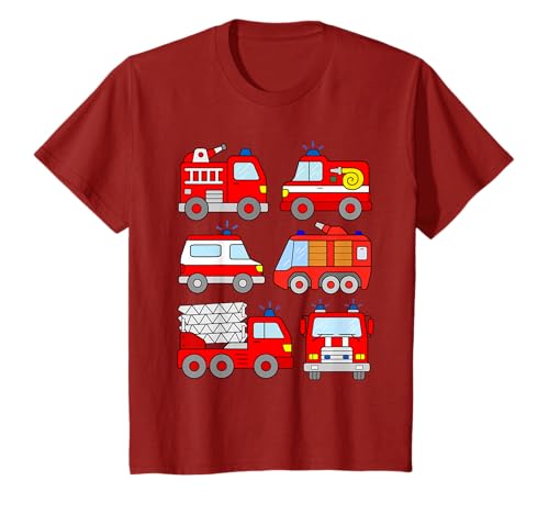 Feuerwehrfahrzeuge Feuerwehrauto TShirt Feuerwehr Kleinkind T-Shirt