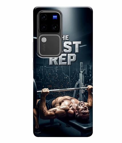 Image of Last Rep Gym Motivation Quotes Printed Hard Back Case Cover & Compatible for Vivo V30 Pro 5G | V2319 (Multicolor) - D1808