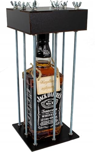 Capability - Alcohol Cage | Gabbia per bottiglie | Dispenser di liquore | Nascondiglio per alcolici – Regali per uomini | Portabottiglie | Regalo | Compleanno | Natale | Lucchetti | Nero
