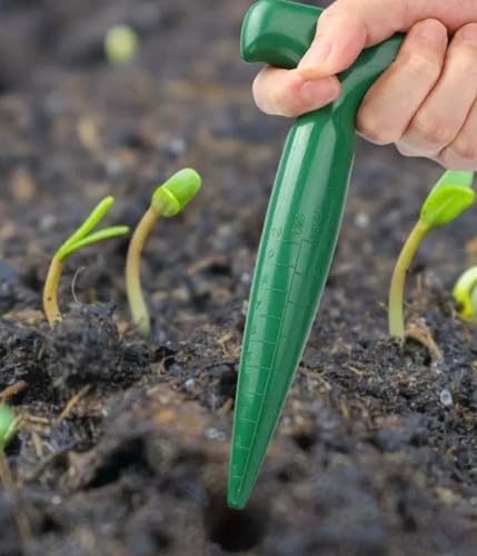 Herramienta de plantar semillas 2 piezas plástico verde miniatura 6