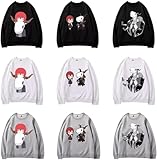 [SUQ] 魔法使いの嫁 SEASON2 パーカー 長袖 羽鳥智世 エリアス・エインズワース 日常着 柔らかい 丸首 快適 カジュアル ファッション かわいい 暖かい ゆったり 周辺 秋冬服 記念 衣装 通学 誕生日 プレゼント男女兼用 クリスマス (4,2XL 厚手)